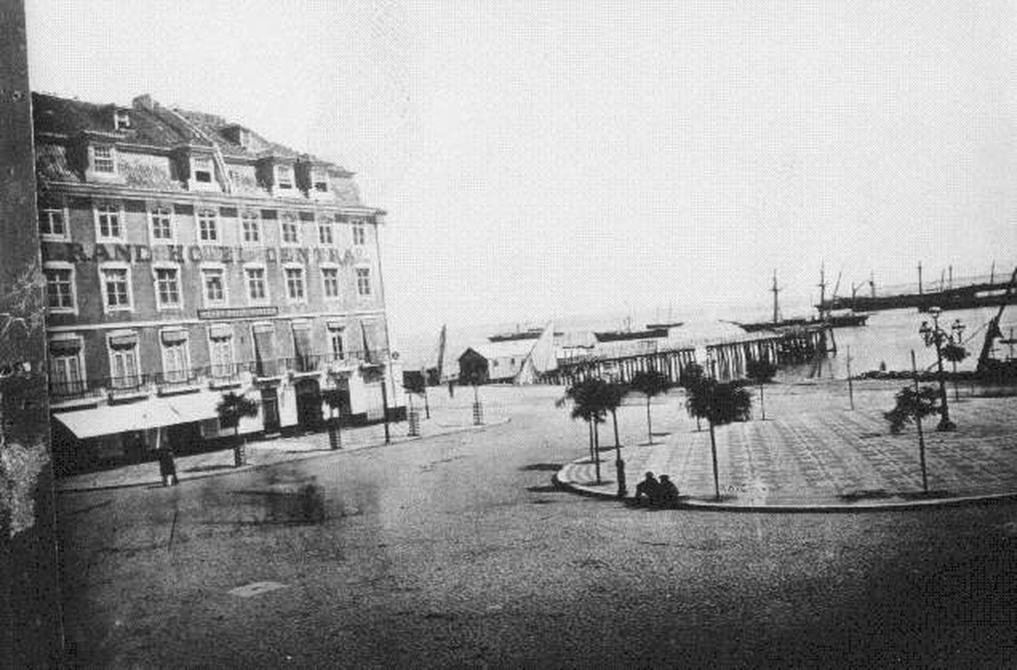 Cais do Sodré - séc. XIX. Imagem do cais