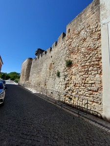Restos das muralhas de Santarém na Rua Pedro Canavarro.jpg